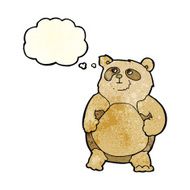 cartoon bear with thought bubble N3