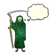 death cartoon with thought bubble N4