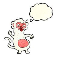 funny cartoon monkey with thought bubble N3