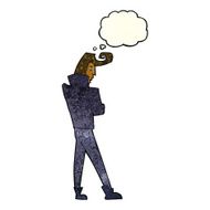 cartoon cool guy with thought bubble N3