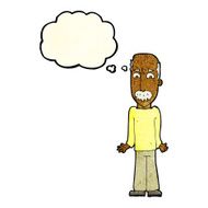 cartoon dad shrugging shoulders with thought bubble N4