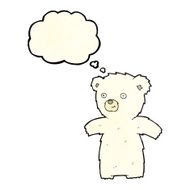 cute cartoon polar bear with thought bubble N26