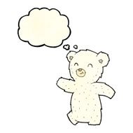 cute cartoon polar bear with thought bubble N27