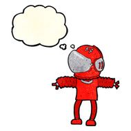 cartoon astronaut with thought bubble N38