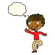 cartoon excited boy with thought bubble N52