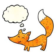 cartoon little fox with thought bubble N11