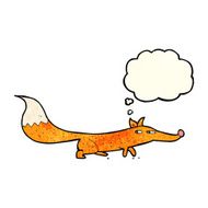 cartoon little fox with thought bubble N12