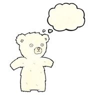 cute cartoon polar bear with thought bubble N30