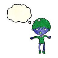 cartoon vampire girl with thought bubble N78