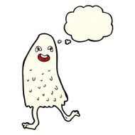 cartoon funny slime monster with thought bubble N3