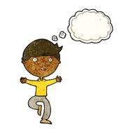 cartoon excited man with thought bubble N24