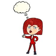 cartoon vampire girl with thought bubble N81