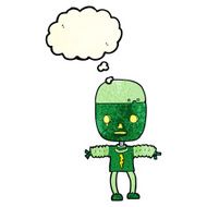 cartoon robot with thought bubble N51