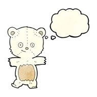 cute cartoon polar bear with thought bubble N31