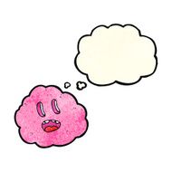 cartoon spooky cloud with thought bubble N2
