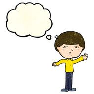 cartoon mean man with thought bubble N5