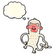 cartoon monkey with thought bubble N11