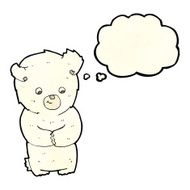 cute cartoon polar bear with thought bubble N33