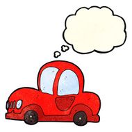 cartoon car with thought bubble N11