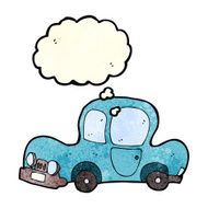 cartoon car with thought bubble N12
