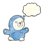 cute cartoon polar bear with thought bubble N34