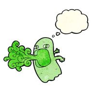 funny cartoon ghost with thought bubble N34