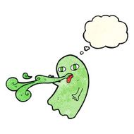 funny cartoon ghost with thought bubble N36