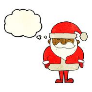 cartoon santa claus with thought bubble N66