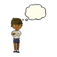 Cartoon Annoyed Woman With Thought Bubble N66