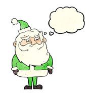 cartoon santa claus with thought bubble N67