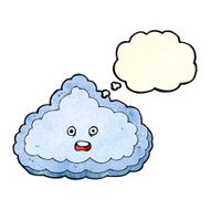 cartoon cloud with thought bubble N7
