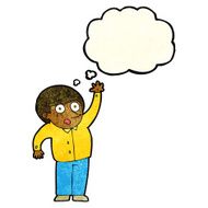 cartoon man asking question with thought bubble N18