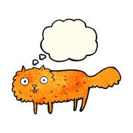 cartoon furry cat with thought bubble N3