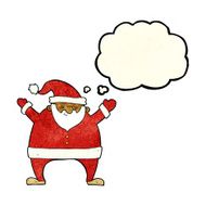 cartoon santa claus with thought bubble N68