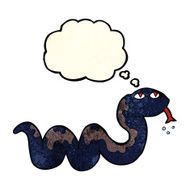 cartoon snake with thought bubble N20