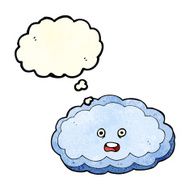 cartoon decorative cloud with thought bubble N2