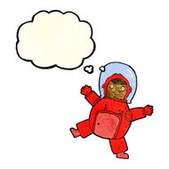 cartoon astronaut with thought bubble N40