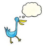 funny cartoon duck with thought bubble N4