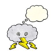 cartoon thundercloud with thought bubble N5
