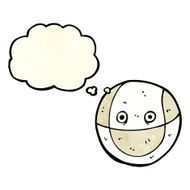 cartoon ball with thought bubble N2