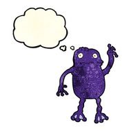 cartoon poisonous frog with thought bubble N7