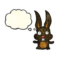 cartoon rabbit with thought bubble N34
