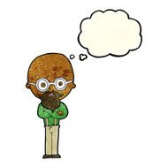 cartoon annoyed old man with thought bubble N24