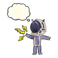 cartoon astronaut with thought bubble N43