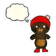 cartoon cute teddy bear with thought bubble N7