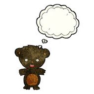 cartoon black bear with thought bubble N24
