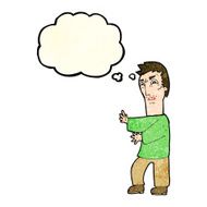 cartoon angry man with thought bubble N34