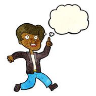 cartoon man with great idea thought bubble N11