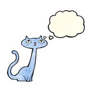 cartoon cat with thought bubble N14