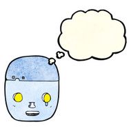 cartoon robot head with thought bubble N18